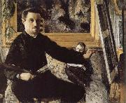 Gustave Caillebotte The self-portrait in front of easel Sweden oil painting artist